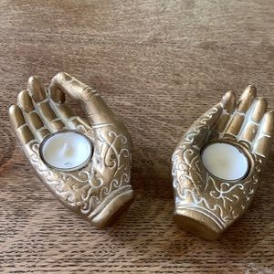 Yoga candle holders